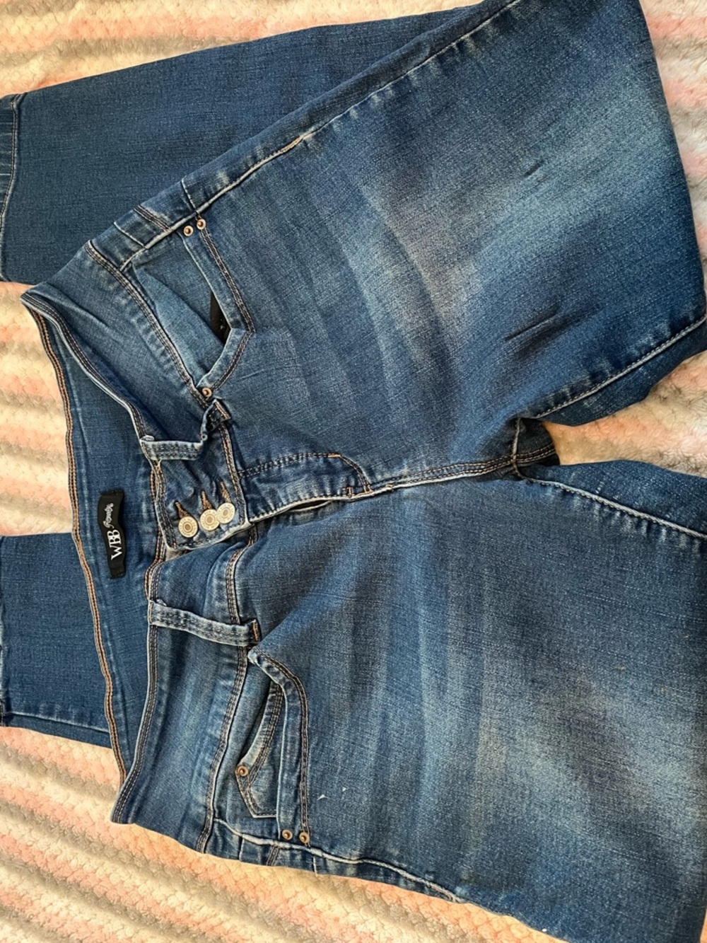 Willi Smith Mid-Blue Ankle Crop Jeans